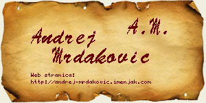 Andrej Mrdaković vizit kartica